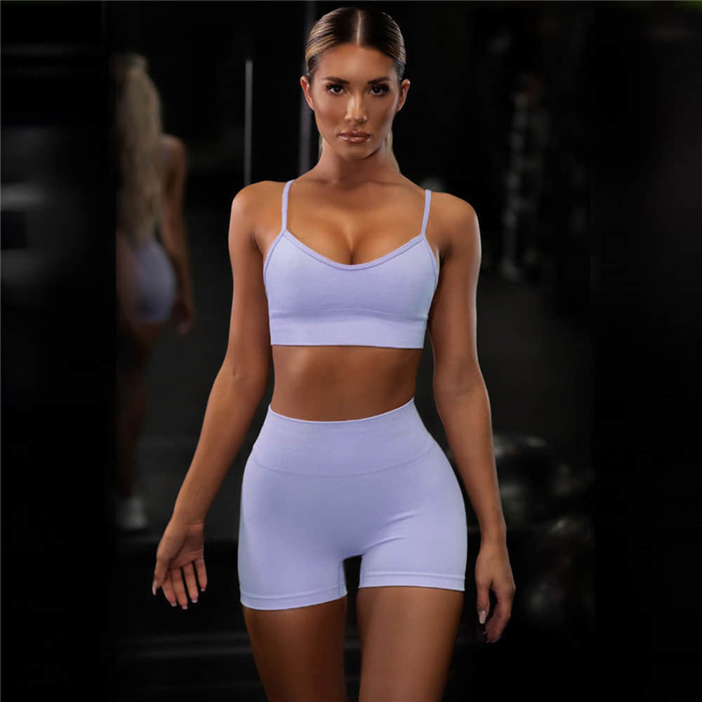 Women Seamless Sportswear Quick Dry Workout Leggings Suit Activewear Sports Plus Size