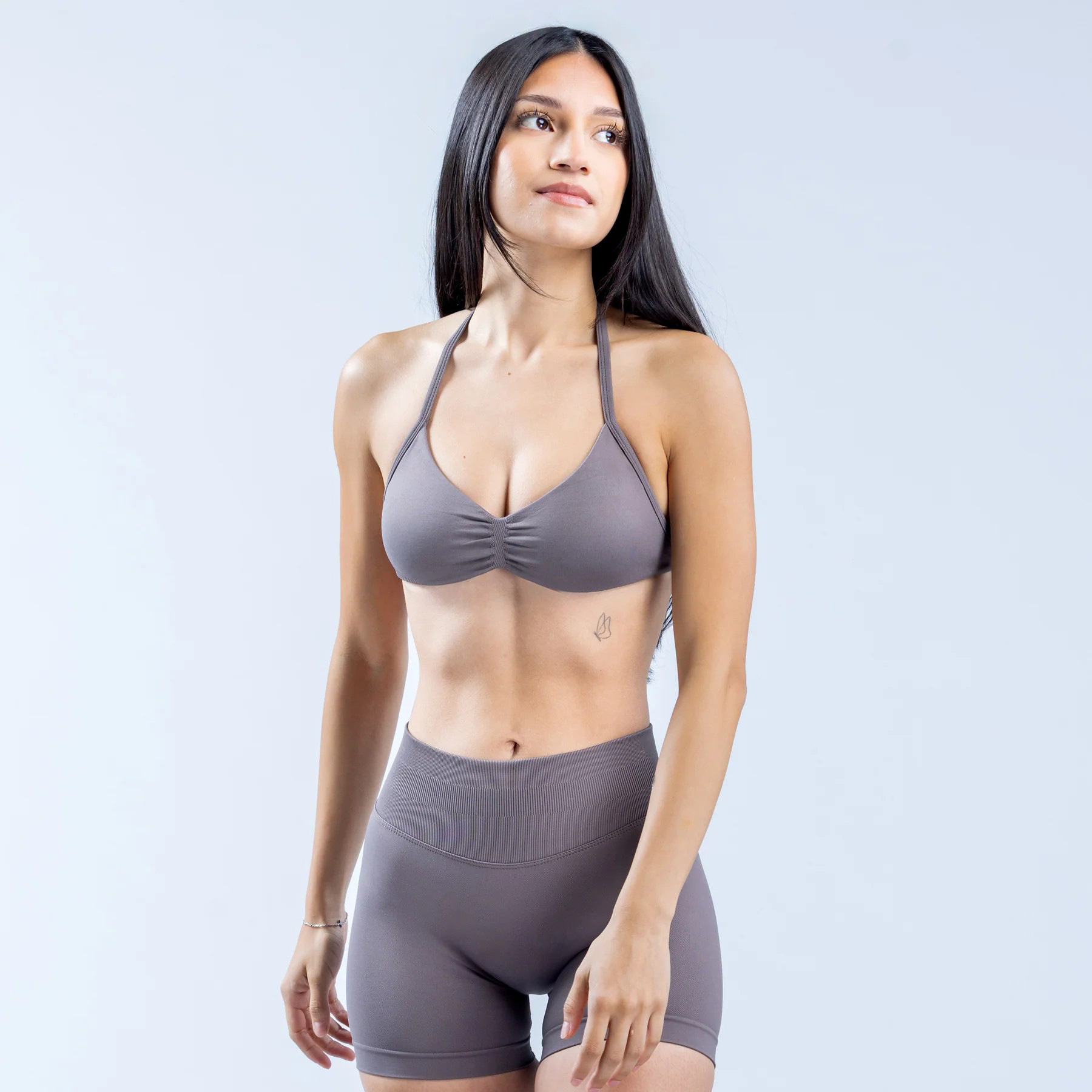 High-elasticity Sports Halter-neck Bra Nylon-Spandex Yoga Top