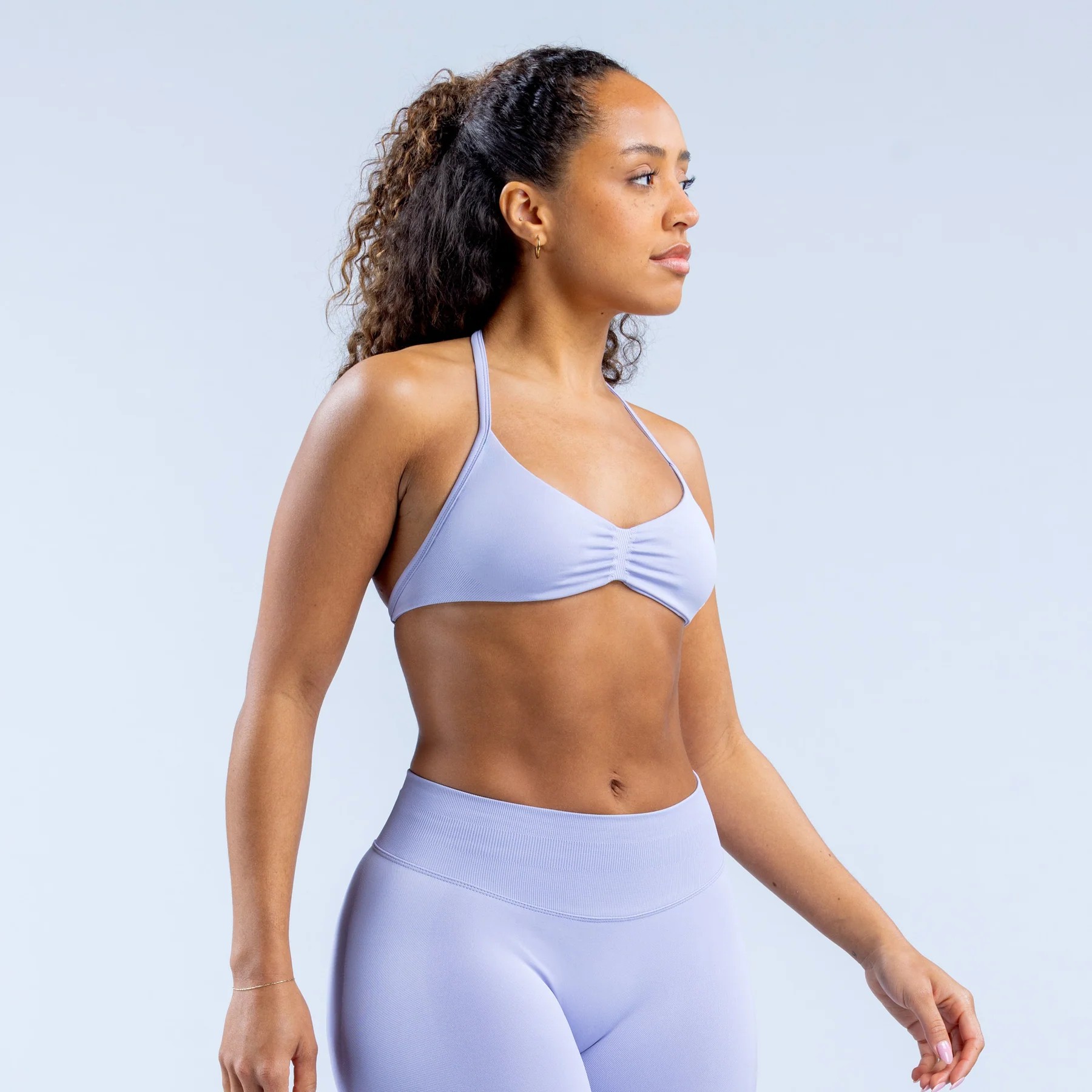 High-elasticity Sports Halter-neck Bra Nylon-Spandex Yoga Top