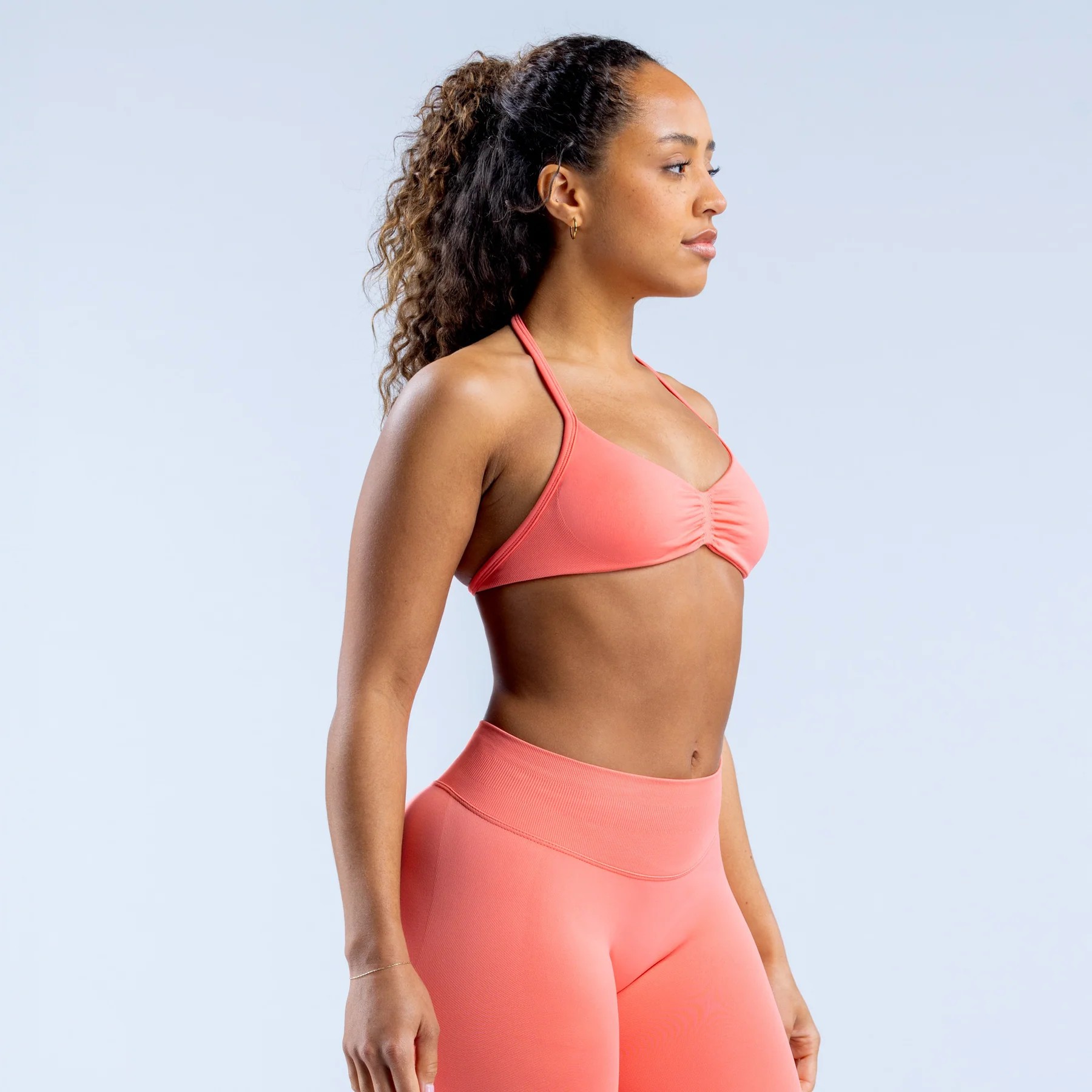 High-elasticity Sports Halter-neck Bra Nylon-Spandex Yoga Top