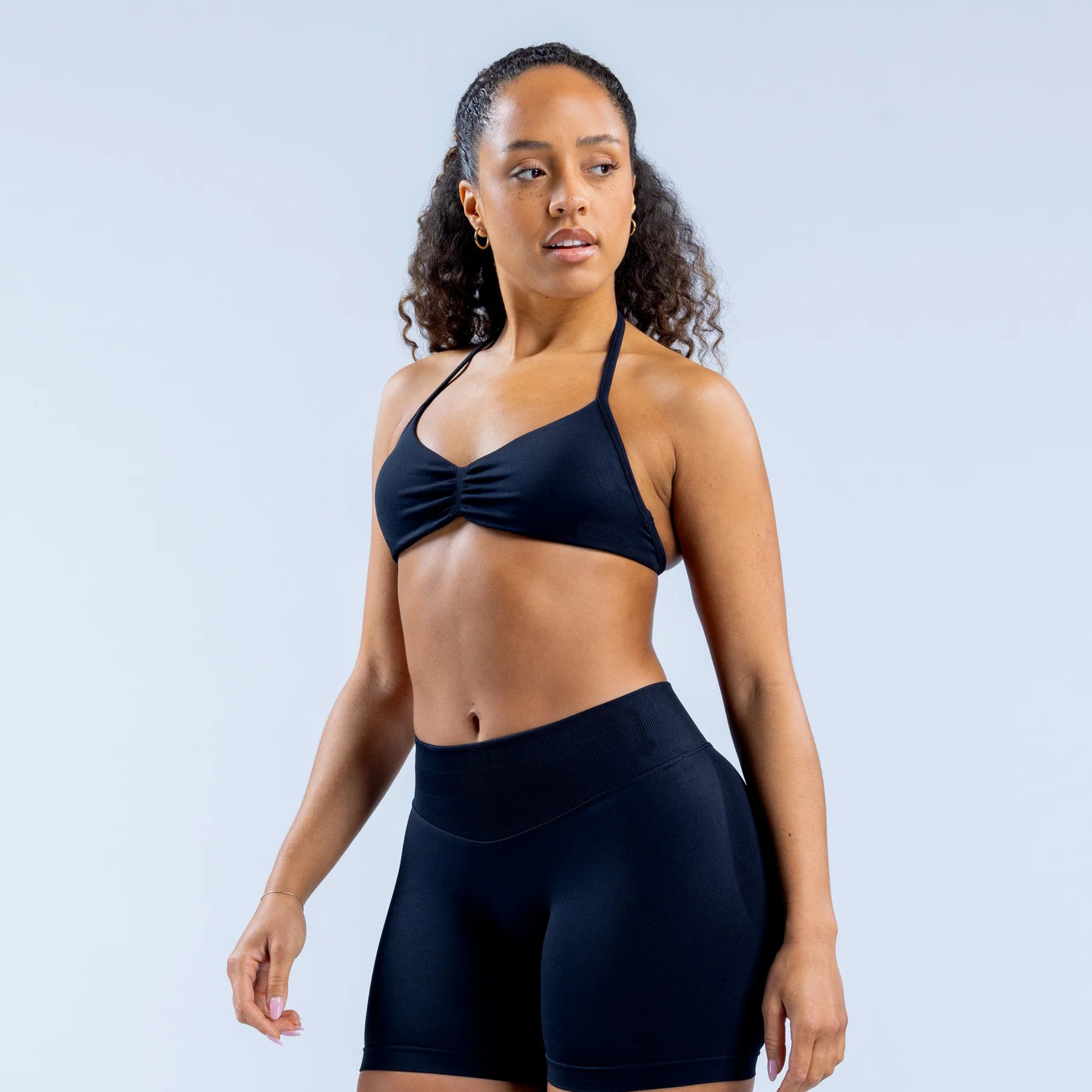 High-elasticity Sports Halter-neck Bra Nylon-Spandex Yoga Top