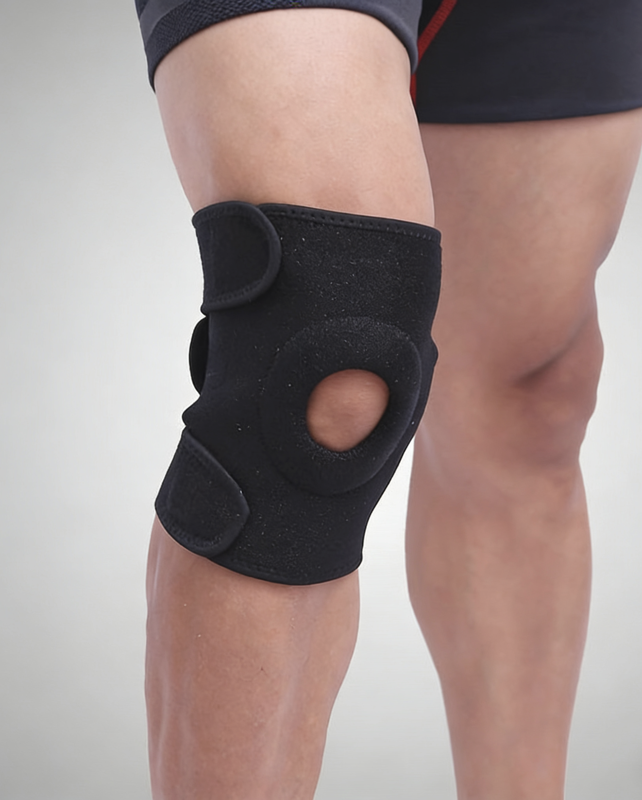 Nylon Silicone Anti-slip Warm Knee Brace with Elastic Knit Design Breathable Leg Protection 