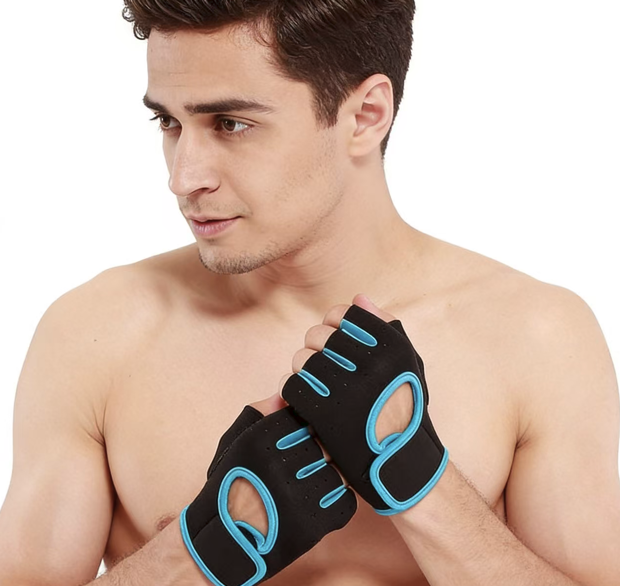 Anti-slip Breathable Outdoor Sports Gloves Half-finger Design for Fitness