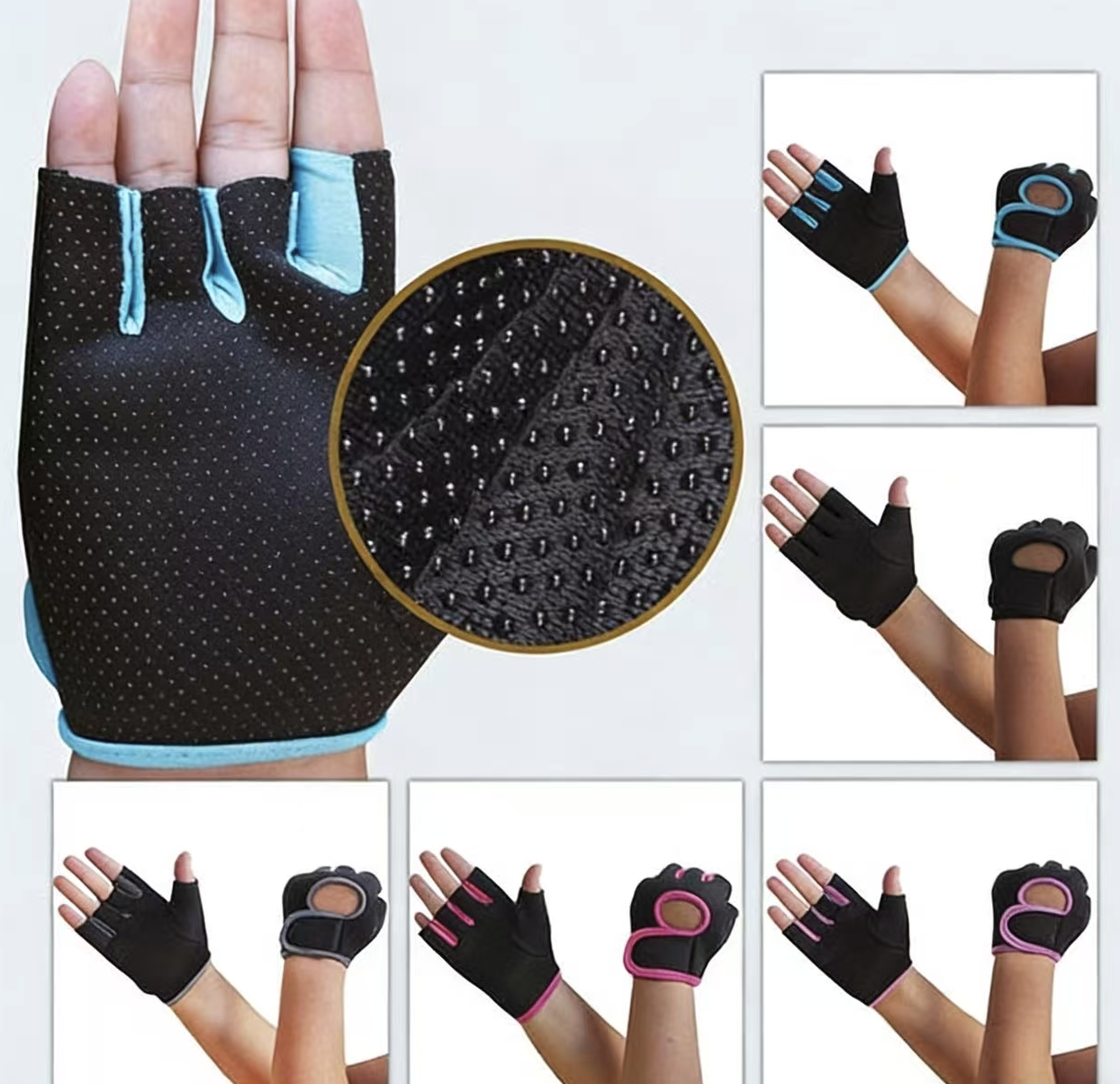 Anti-slip Breathable Outdoor Sports Gloves Half-finger Design for Fitness