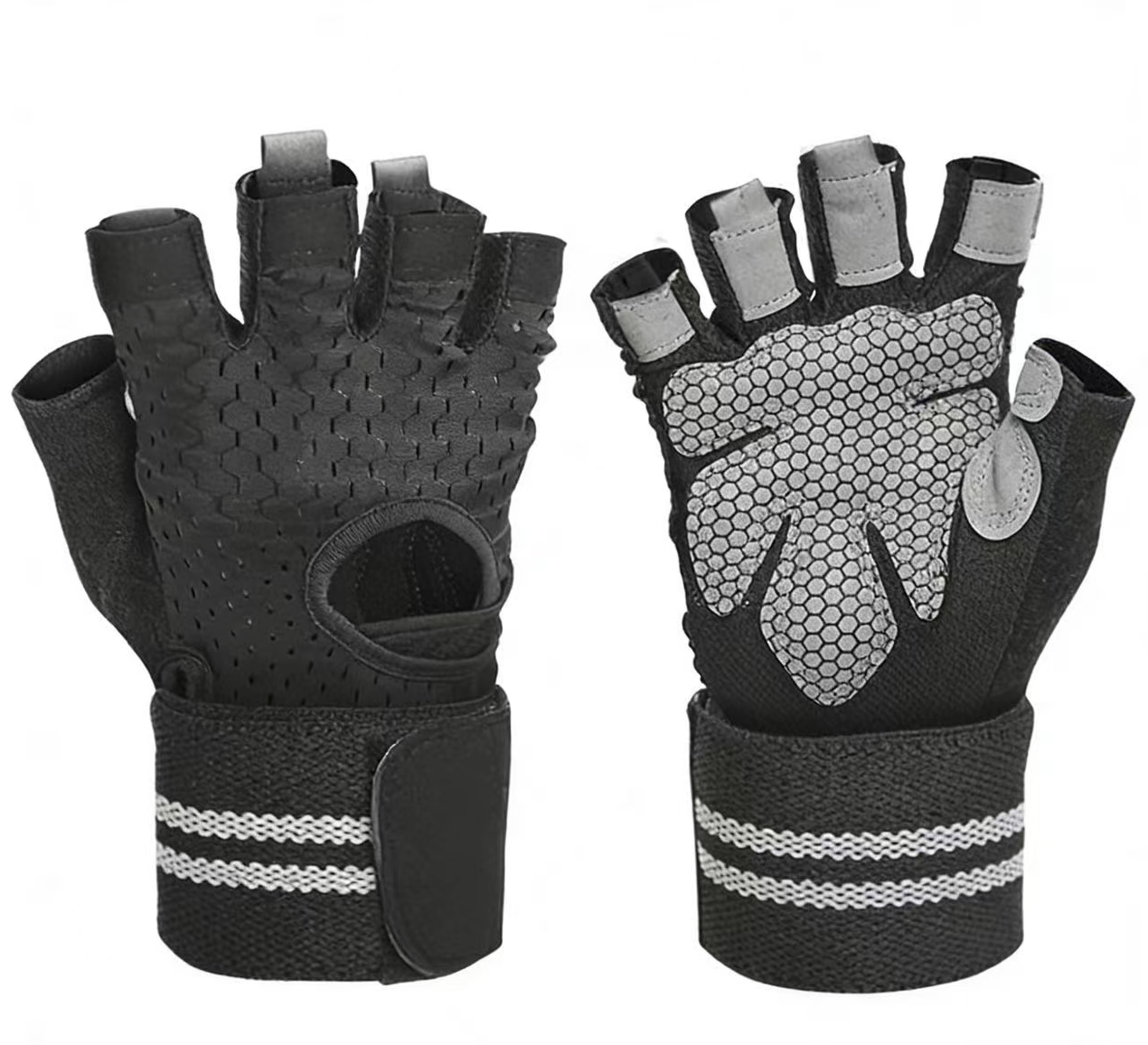 Anti-slip Breathable Outdoor Sports Gloves Half-finger Design for Fitness