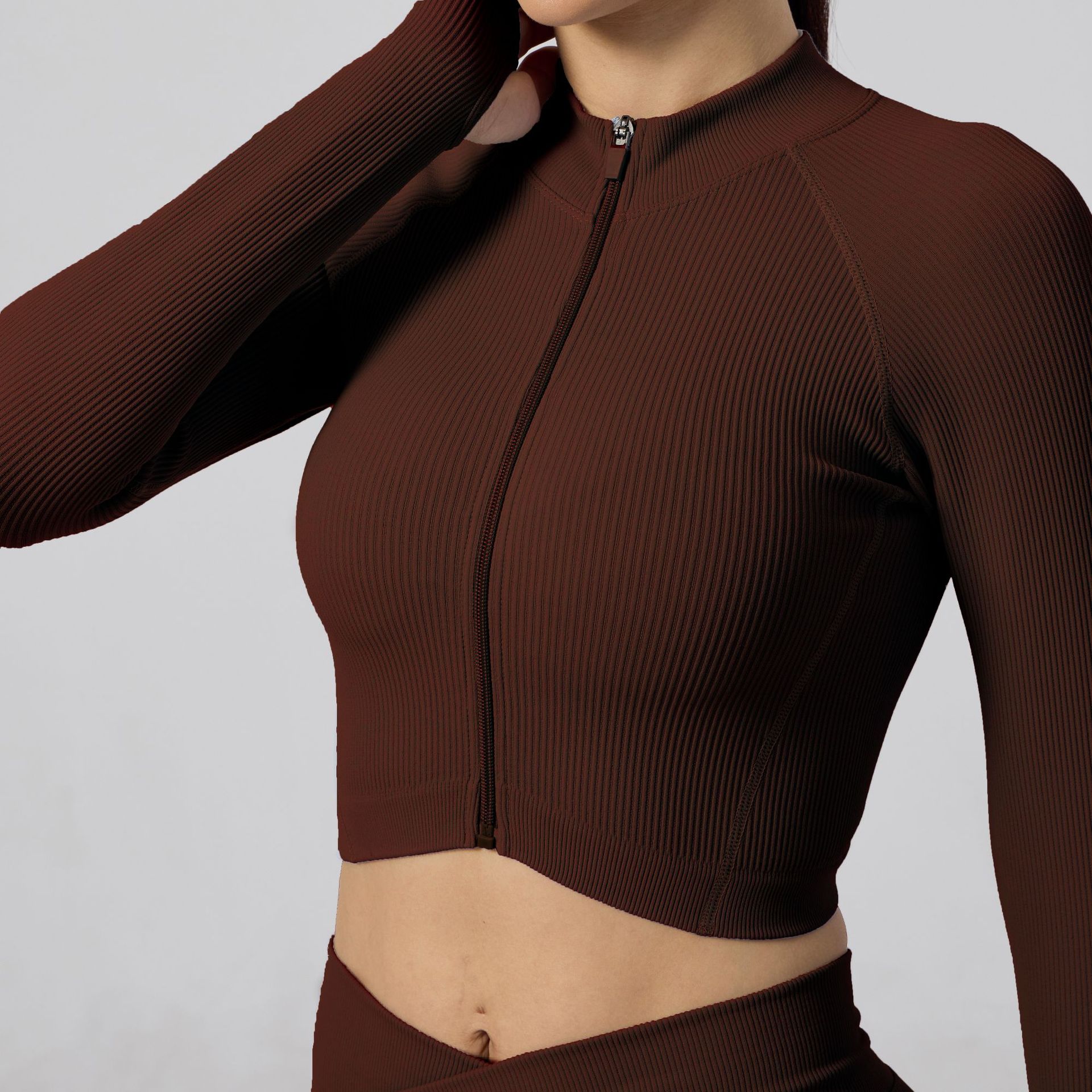 Seamless Women's Sports Bra Long-sleeved top for Fitness and Body Shaping