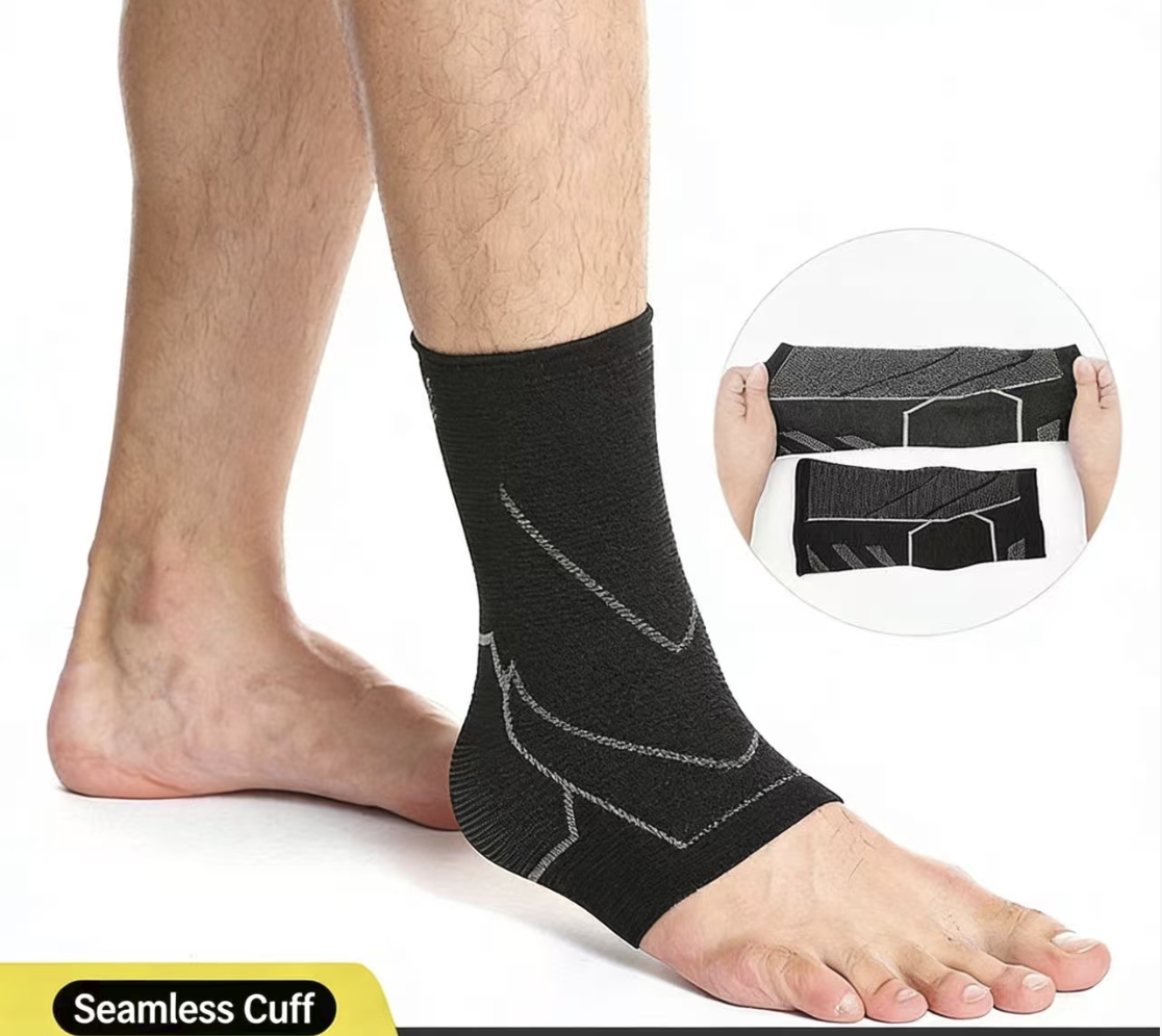 Knitted Ankle Support Brace Breathable Compression Ankle Sleeve Protector