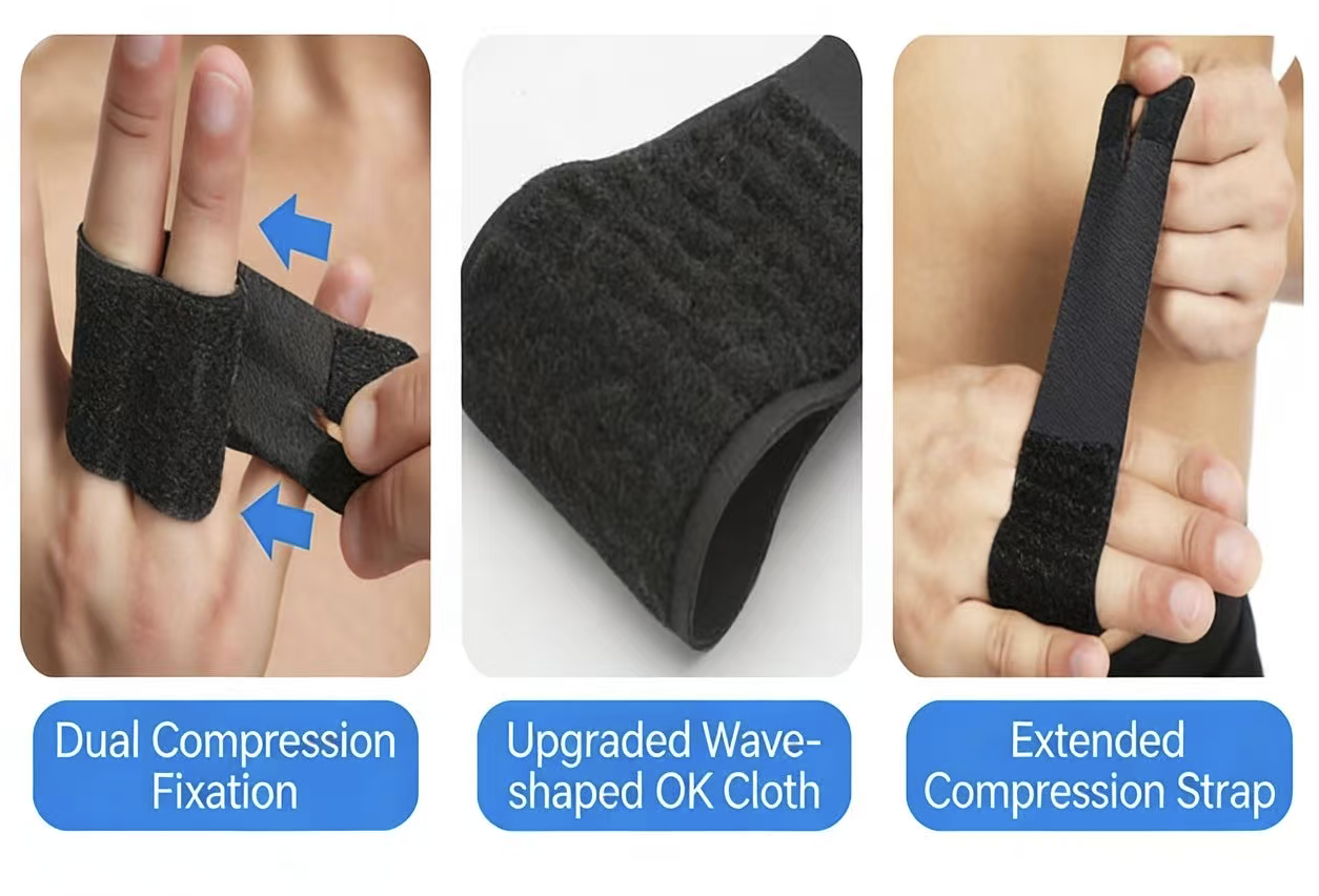 Supportive and Compressive Nylon Finger Guards Finger Joint Protective Cover