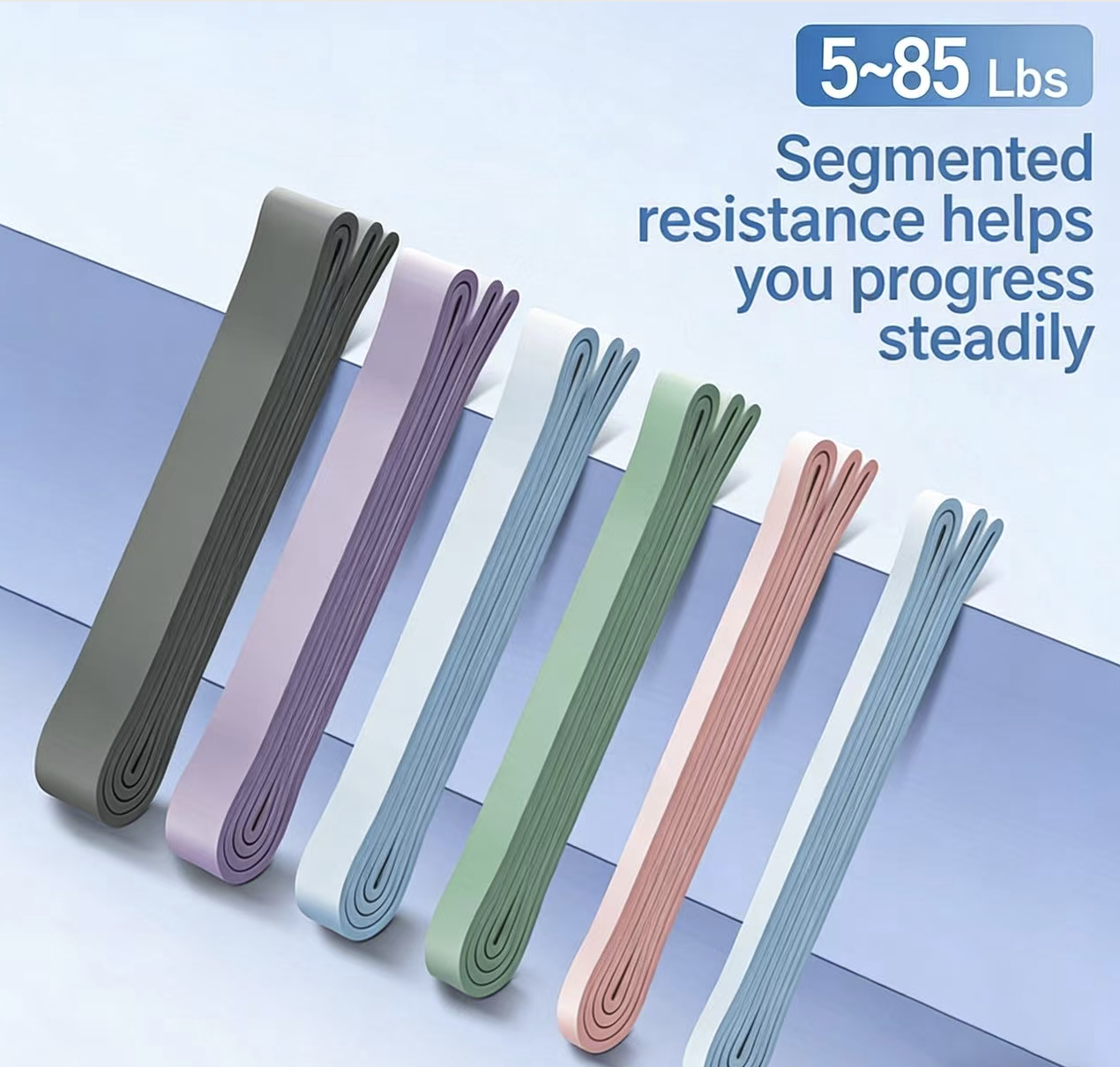 Fitness Resistance Band for Squats and Stretching Glutes Shoulders Arms and Sore Strength Training 