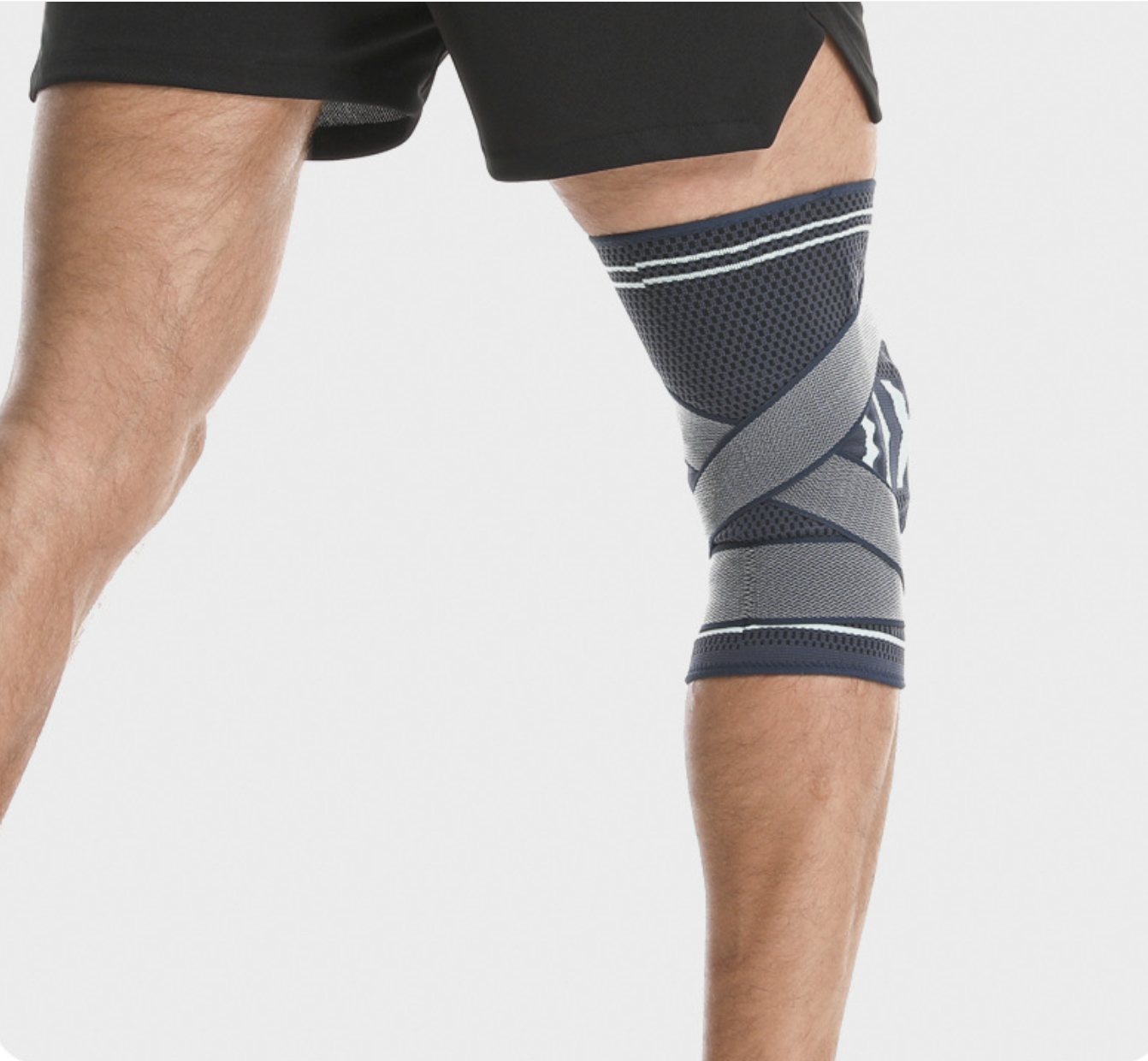 Sport Strap Silicone Knee Pads Knee Support Brace Elastic Strap Knee Sleeve