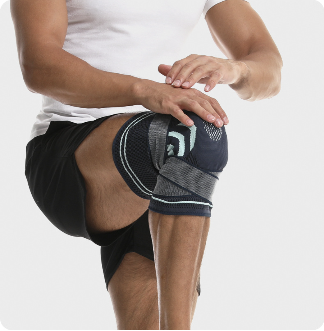 Sport Strap Silicone Knee Pads Knee Support Brace Elastic Strap Knee Sleeve