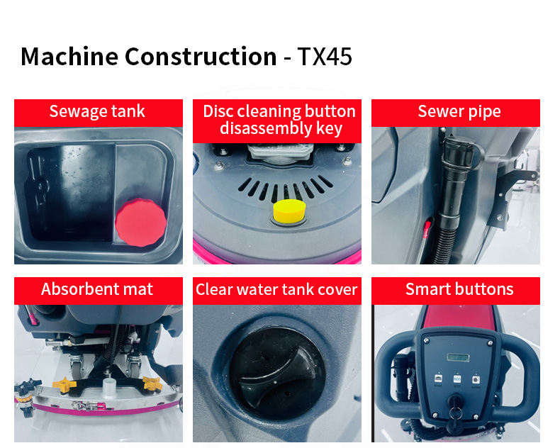450mm Walk Behind Floor Scrubber Automatic Floor Scrubber Machine for Professional Industrial Clean