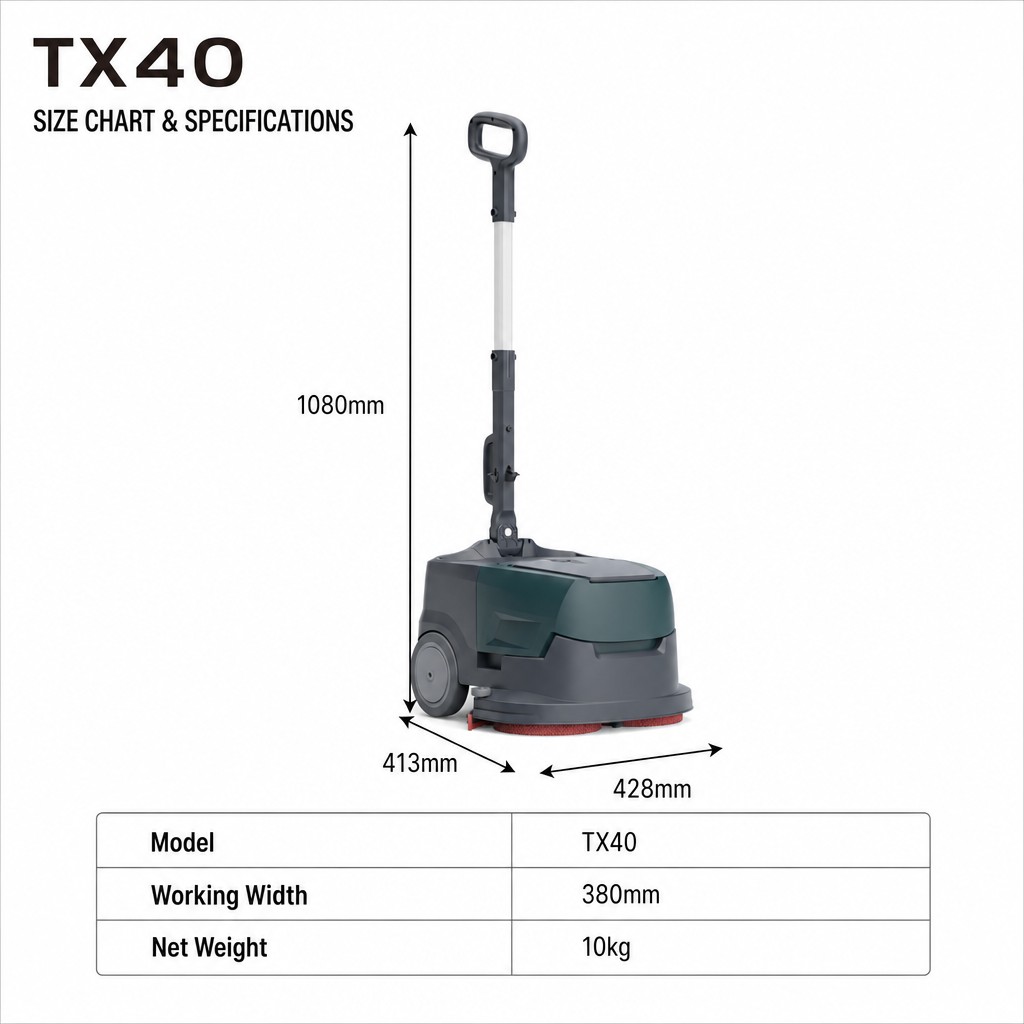 Commercial Use Hand Push Floor Washing Machine Restaurant Floor Scrubbers