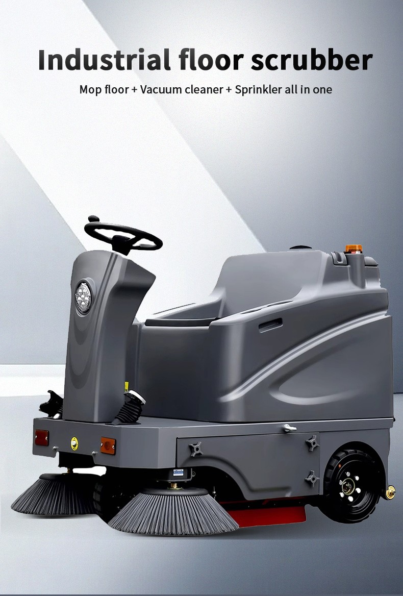 Street Cleaning Machine Road Vacuum Sweeper Ride on Outdoor Floor Sweeper Industrial Self-unloading 