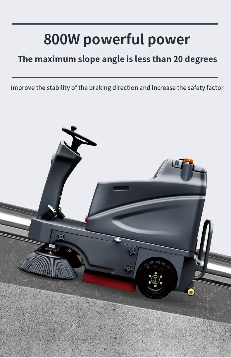 Street Cleaning Machine Road Vacuum Sweeper Ride on Outdoor Floor Sweeper Industrial Self-unloading 