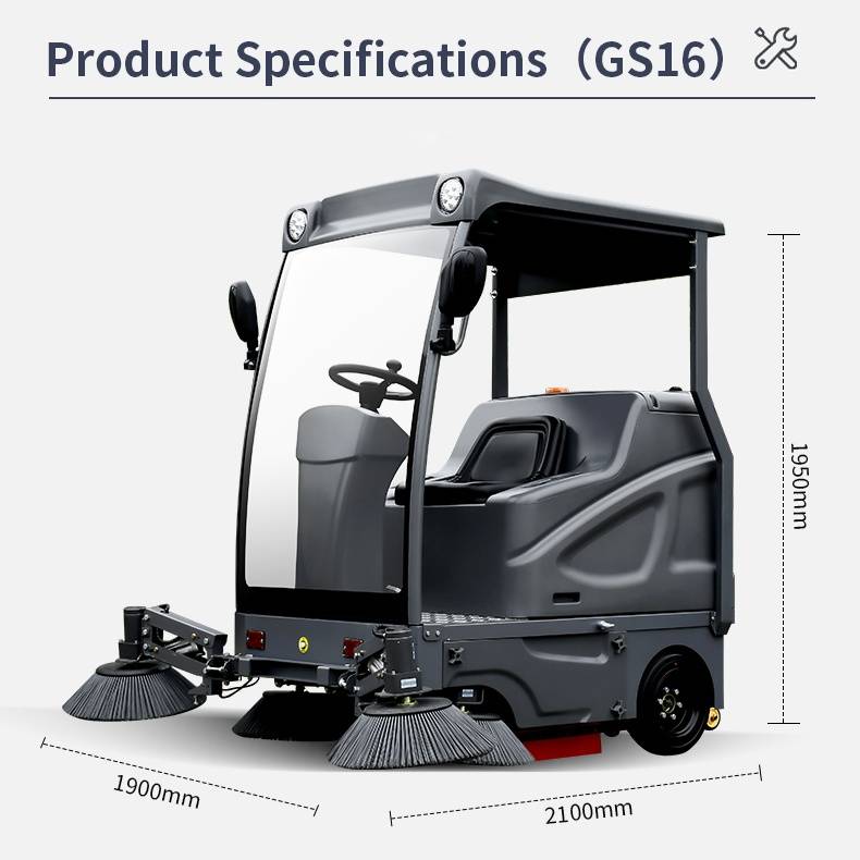 An Electric Riding-type Self-propelled High-efficiency Sweeping Machine with Long Battery Life 