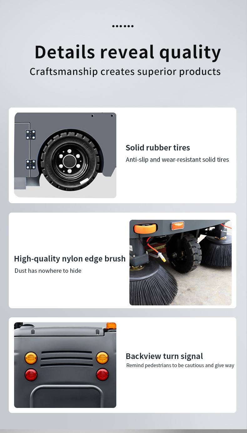 An Electric Riding-type Self-propelled High-efficiency Sweeping Machine with Long Battery Life 