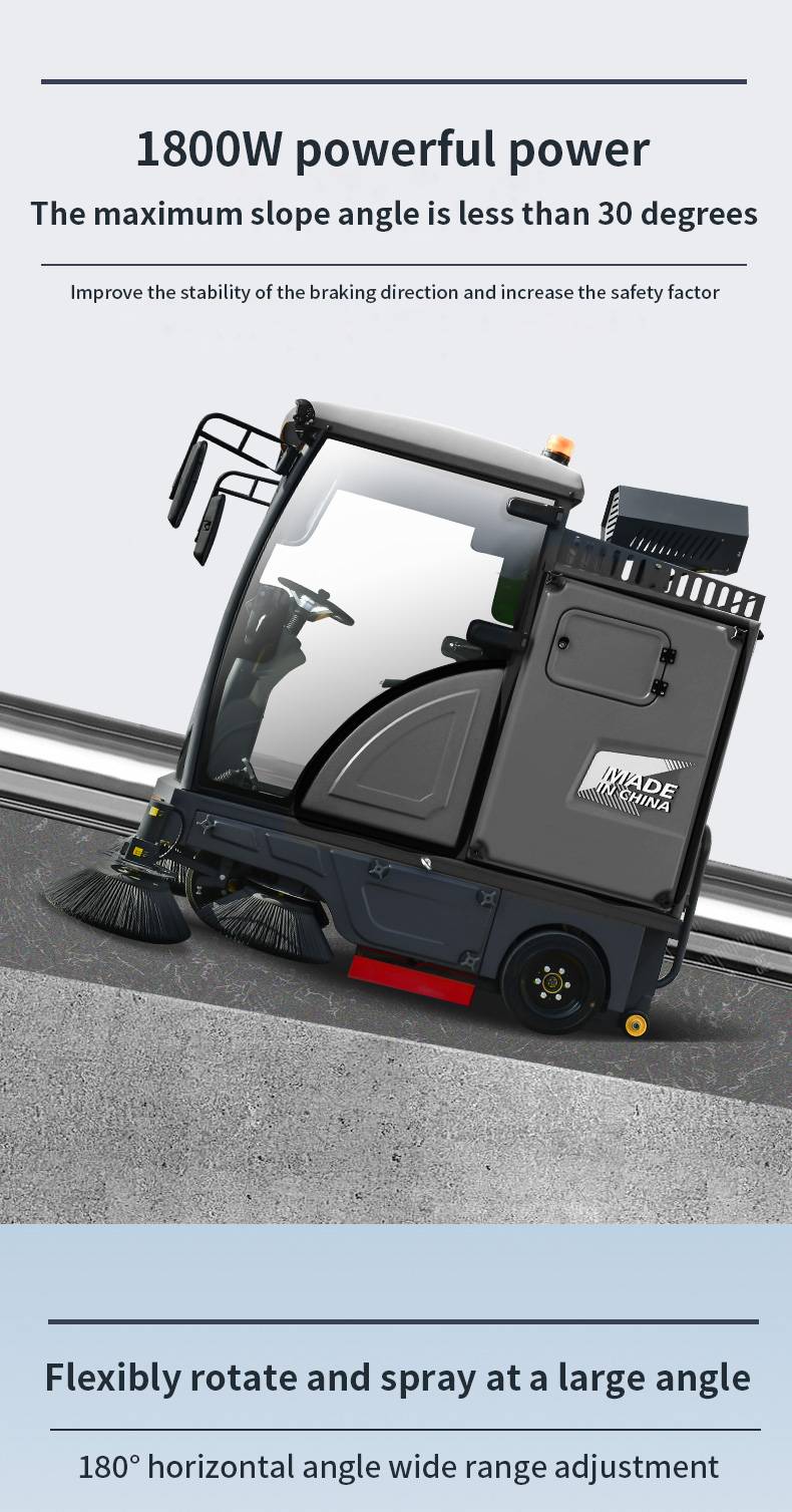 Electric Floor Sweeper GS19 Seat Driving Model Box Floor Washer Cleaning Machine for Road Washer