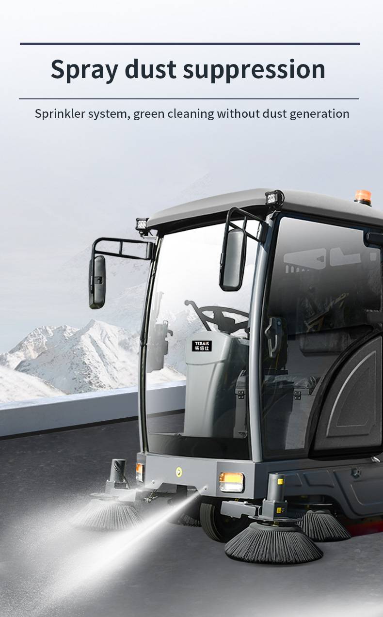 Electric Floor Sweeper GS19 Seat Driving Model Box Floor Washer Cleaning Machine for Road Washer