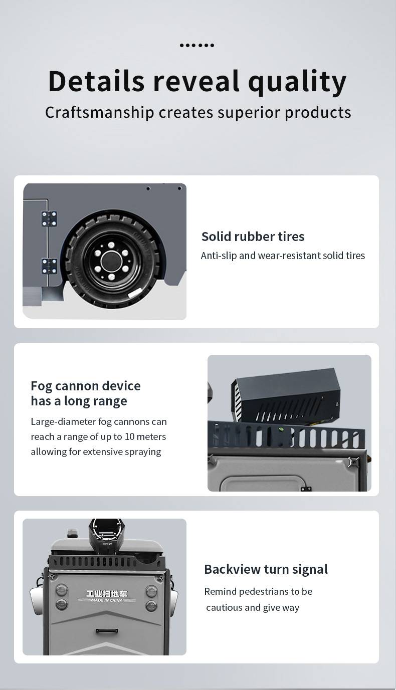 Electric Floor Sweeper GS19 Seat Driving Model Box Floor Washer Cleaning Machine for Road Washer