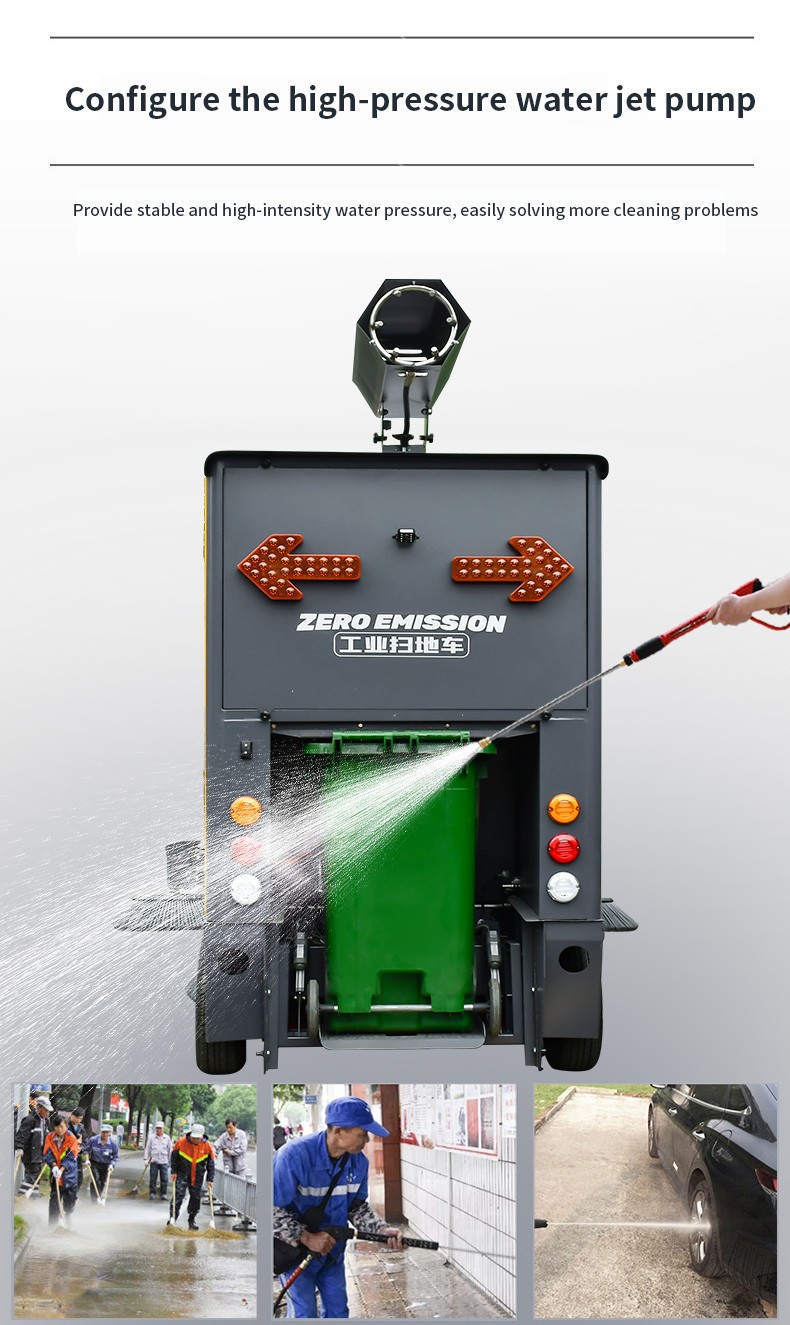Ride-on Sweeper Vacuum Sweeping Integrated Pre-spraying Dust Suppression System Street Cleaning