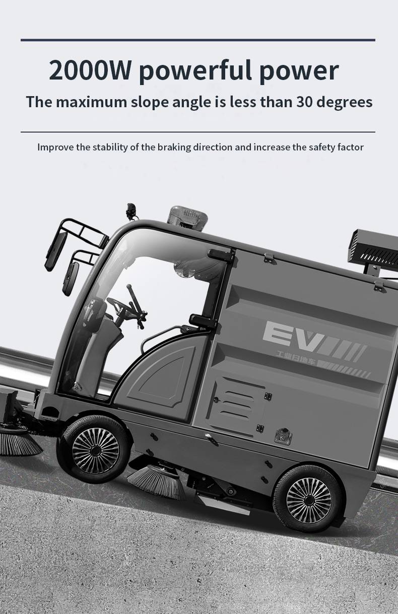 Ride-on Sweeper Vacuum Sweeping Integrated Pre-spraying Dust Suppression System Street Cleaning