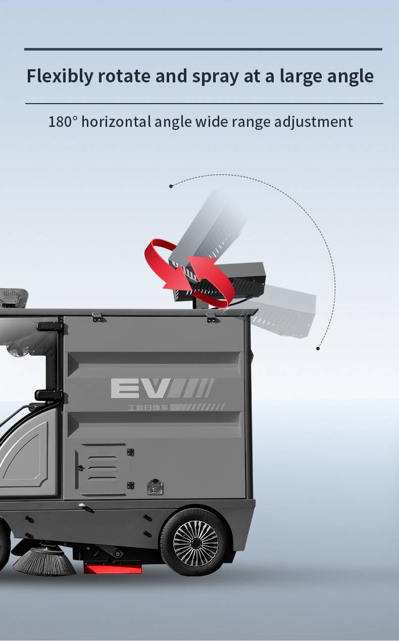 Ride-on Sweeper Vacuum Sweeping Integrated Pre-spraying Dust Suppression System Street Cleaning
